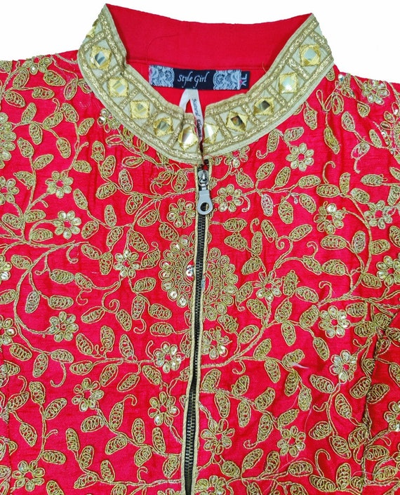 Indian Ethnic Zari Embroidered Work Banjara jacke… - image 2