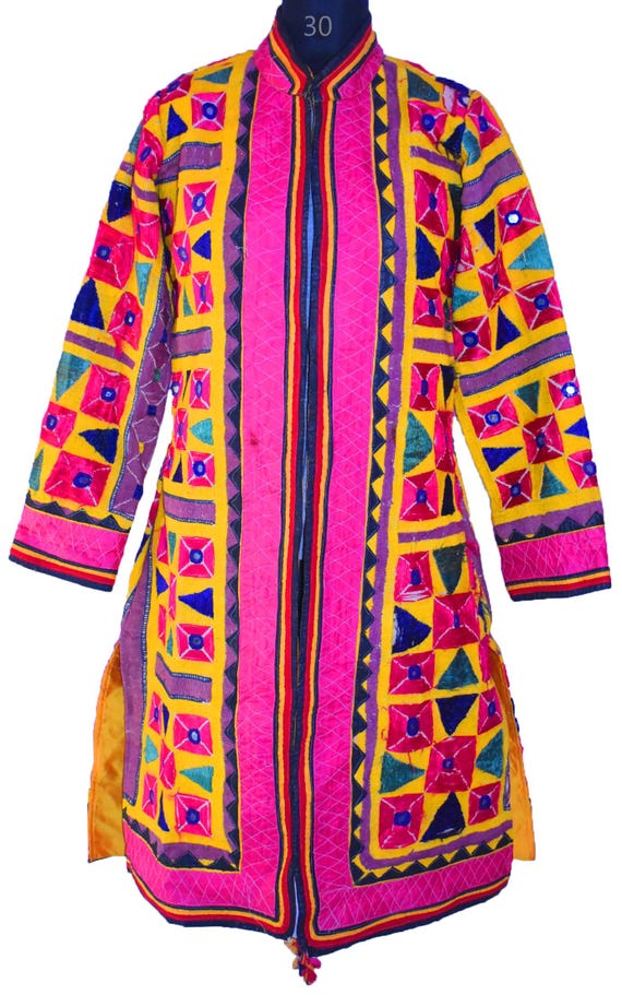 ジャケット・アウター bajra Archive Multi-Drawstring Coat Banjara Jacket | Tribal Blazer Coat | Handmade Embroidered Cotton