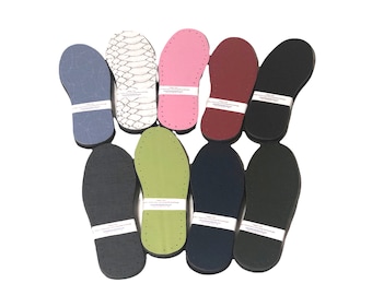 Kids Crochet Slipper Soles: 3-Layer EVA Rubber Insole EU 30-31 (~8")