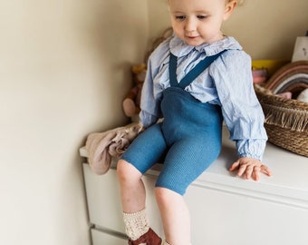 shorts dungarees /Scandinavian baby / ribbed shorts / suspenders tights / shorts with straps / tights with braces