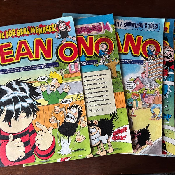 Beano Comics, Vintage Beano Comics, 2000 Beano Comics Job Lot, UK Comics, Vintage UK Comics, 2000's Comics, Dennis the Menace & Gnasher