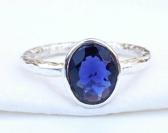 Natural Tanzanite Ring, Tanzanite Jewelry, Silver Ring, Boho Ring, Statement Ring, Gift for Her, Artisan Ring, Christmas Sale, Mom Gift Ring