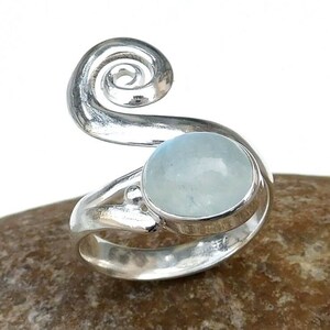 Designer Rainbow Moonstone Ring, Natural Gemstone Ring, Designer Band Ring, Gemstone Ring, Handmade Jewelry, Oval Gemstone, White Color