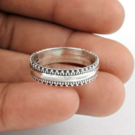 Silver Spinner Band Ring, Meditation Spinner Band Ring, 925 Sterling  Silver, Thumb Ring, Fidget Spinner Ring, Designer Spinner Band Ring