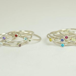 Anello portafortuna - Anello impilabile portafortuna in argento sterling - Anello per madri impilabile - Anello portafortuna per mamma Stack Ring Size - Festa della mamma