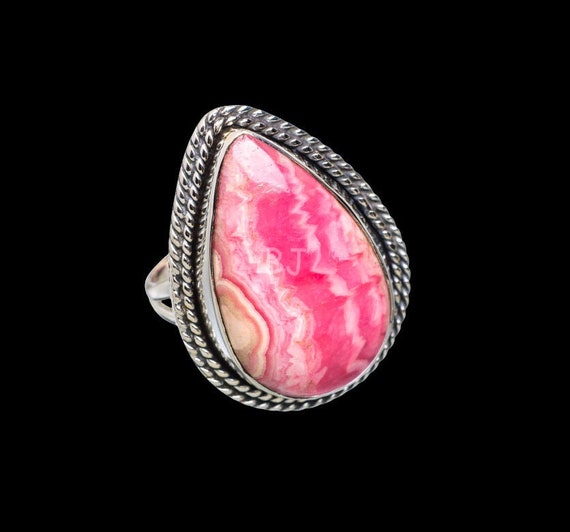 SILVER925 RHODOCHROSITE STONE RING/シルバー Amazon.com: Gems Vibes Natural Rhodochrosite Ring Handmade