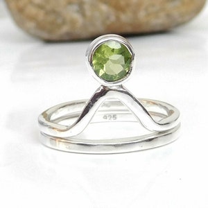 Chevron Gemstone Ring, Simple Band Ring, Sterling Silver, Handmade Ring, Gemstone Jewelry, Gift Ring, 925 Silver Ring, Variety Stones, Sale