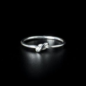 Handmade Sterling Silver Knot Ring: Stacking Jewelry Gift