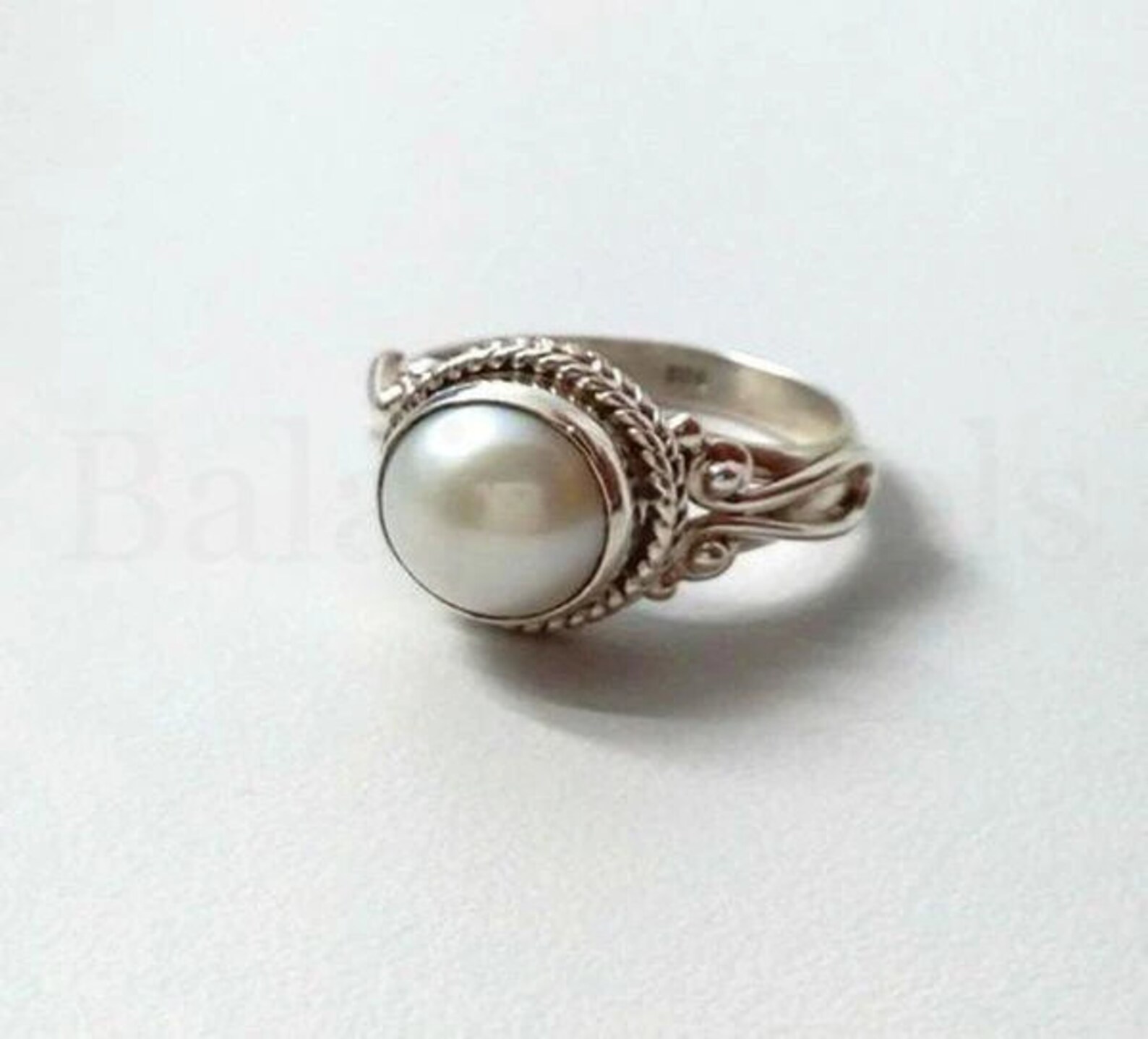 [ 預訂⋆⭒˚.⋆ ] ⁹²⁵ ˢⁱˡᵛᵉʳ/ pearl ring main image 0