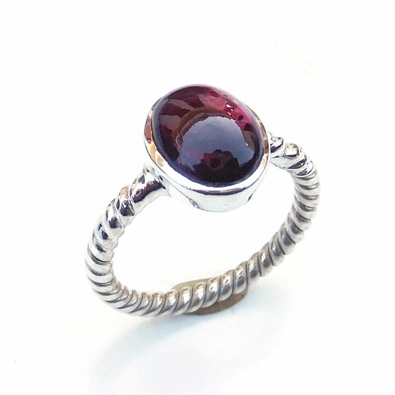 Statement Ring Bezel Ring Twisted Band Ring Oval Ring 925 Silver Jewelry Christmas Sale Sterling Silver Ring Natural Gemstone Ring