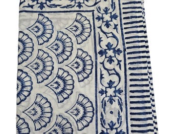 Sarong With Tasle Hand Block Print Sarong Women  Bach Cover up Sanganeri Printed Sarong 44x72" Cotton Pareo 33