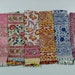 5 Pc Mix Lot Indian hand block print scarves cotton stole size 22x72'blue and multi color