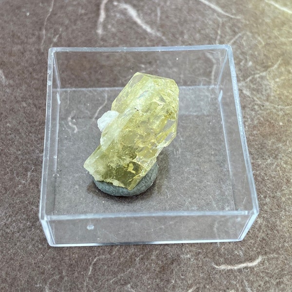 Brazilianite Crystal Piece In Box, Green Crystal, Unique & Special Crystal Piece, From Brazil, Ethical, Natural, High Quality A+ Grade