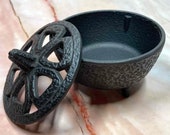Authentic Cast Iron Incense Burner - Original - handmade and durable (for incense ceremony and altar), Resin Incense, Charcoal, Ritual NEW