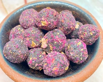 Kyphi Balls Oud-Egyptische wierook, 10 balletjes in een zakje, hoogwaardige wierookmix met planten en hars, 100% natuurlijk