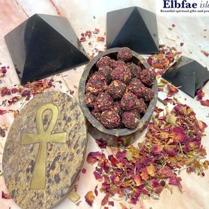 Kyphi Balls Ancient Egyptian Incense, 25 Balls in a Bag, High Quality Incense Blend with Plants & Resin, 100% Natural