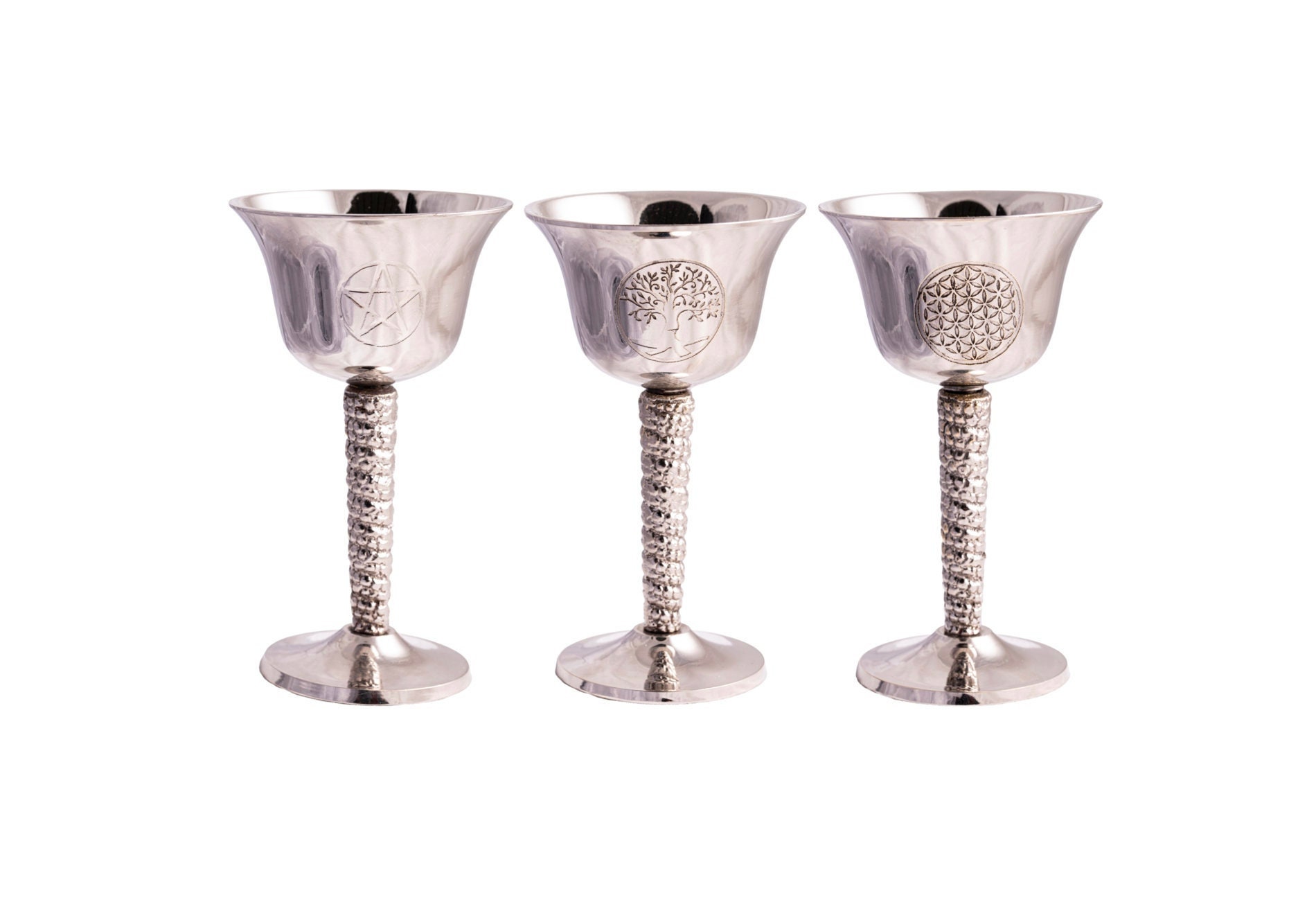 Raven with Pentacle Cast Iron Chalice; Witch’s Goblet; Wiccan Chalice