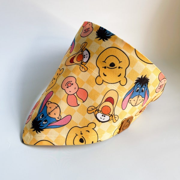 Winnie the Pooh Bear Over The Collar Dog Bandana/ Dog Gift/ Pet Bandana/ Cat Bandana/ Pet Gift