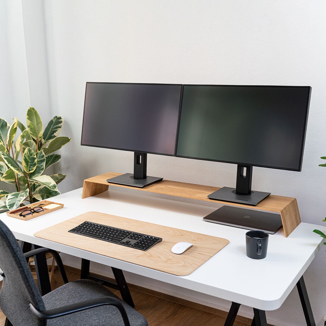 Monitorerhöhung für zwei Monitore Home Office Nachhaltiges Etsy.de