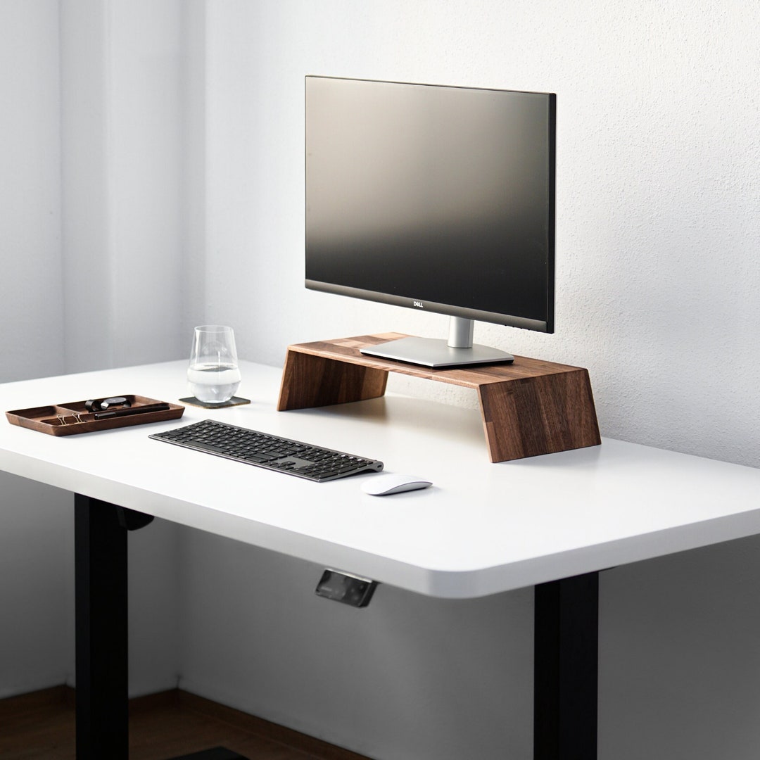 Wooden Monitor Riser Imac Monitor Stand, Home Office Monitor Stand ...