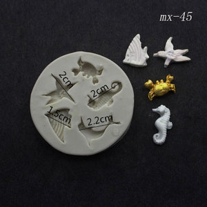 Sea Starfish sea Shells Fondant Starfish Silicone Seashell - FAST SHIPPING