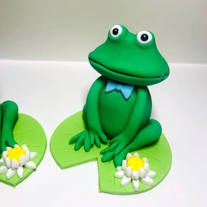 Fondant Frogs Cake toppers Cake decoration Vegan and Nut Free image 3