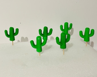 Fondant Cactus cake or cupcake Toppers: Vegan, Gluten-Free