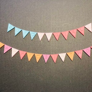 Fondant edible banner letters cake decorations  gender reveal birthday party