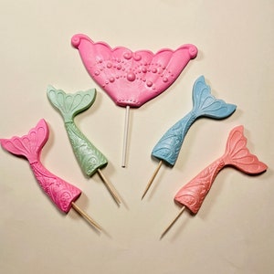 Fondant mermaid tails set (5 Pieces) Vegan