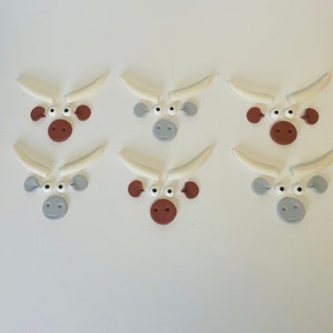 Fondant Highland cow Cupcake toppers - Birthday cake -Vegan-Dairy Free-Nut Free-Gluten Free