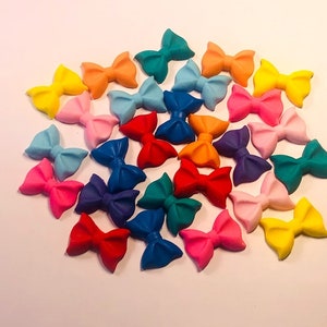 Colorful fondant bows 1 inch wide