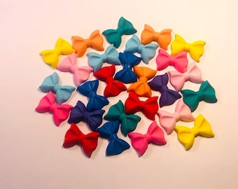 Colorful fondant bows 1 inch wide