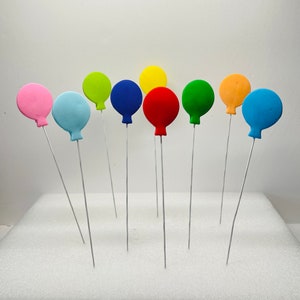 Fondant Large Ballons on Wire - Cake Balloons - Cake Decoration - Vegan