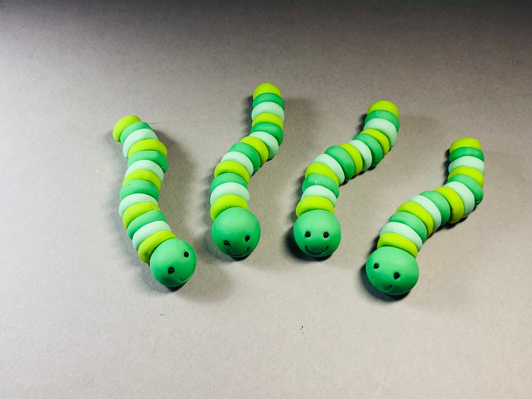 Fondant Edible Caterpillars Perfect for DIY Cake/cupcake Party