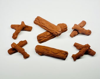 Fondant Wood Logs: Vegan Cake Decoration
