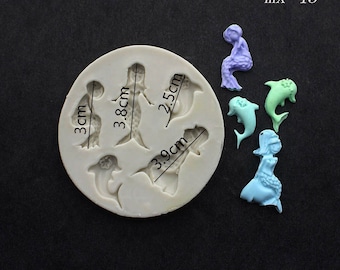 Sea Shells Sea mermaid Fondant Silicone Seashell -  FAST SHIPPING