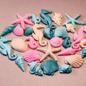 Fondant seashells set perfect for cake or cupcake decorations
