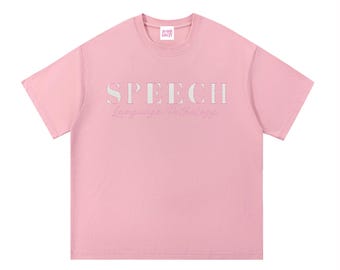 Speech Language Pathology Shirt – Cute SLP Tee – Speech Therapist Gift – Grad School Shirt – School SLP Outfit – Pink Comfort Tee