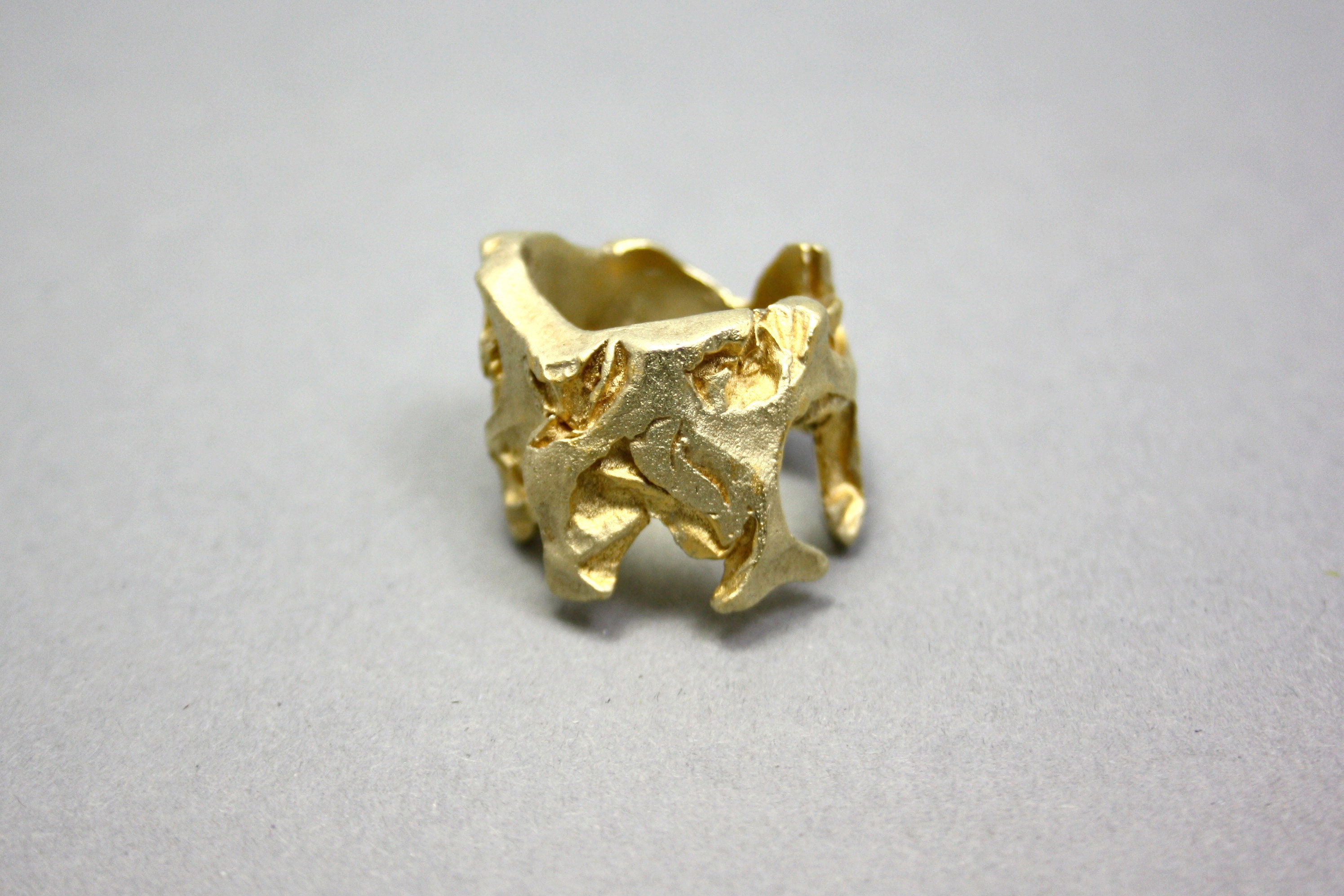 Ring 925 Silver Gold Plated Size 53 - Etsy