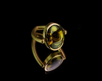 Ring 750 gold with tourmaline size. 51