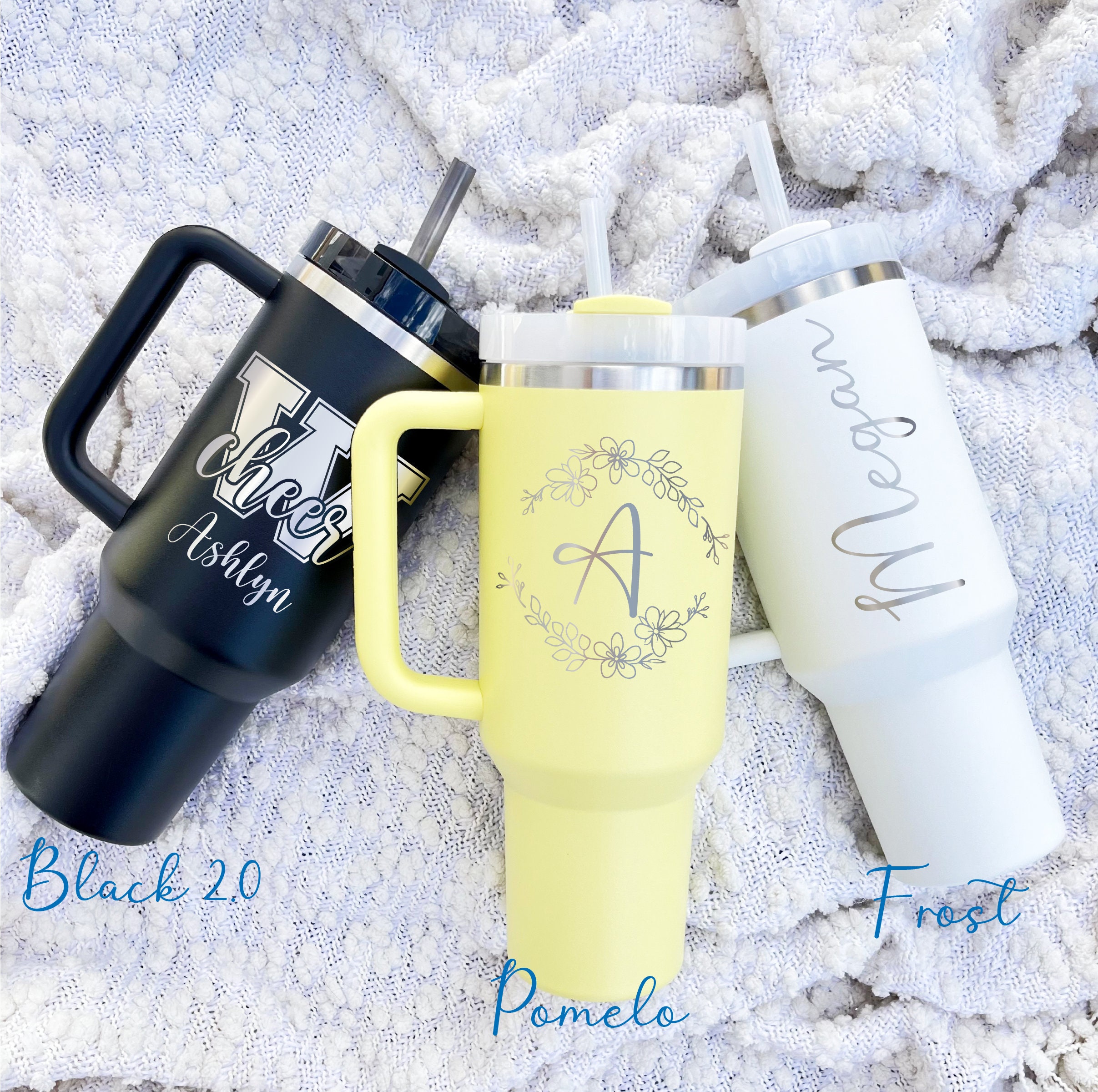 Teacher 40oz Insulated Tumbler with Handle - Personalized Gift for Educators - Eco-Friendly Cup