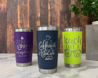 TEACHER , CUSTOM, Laser Engraved, End of the year gifts, birthday gifts, class party, Teacher appreciation gift, . Cup personalize