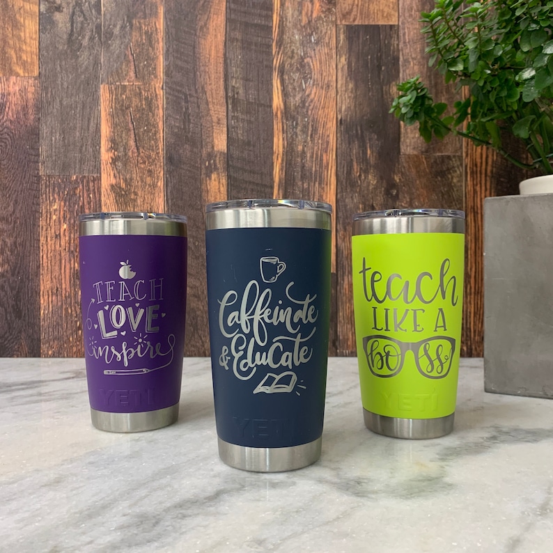 YETI TEACHER CUSTOM Laser Engraved End of the year gifts Etsy