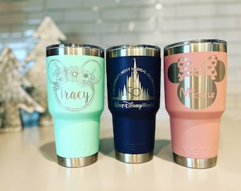 YETI Tumbler Custom Engraved w/Name Princess Tiara Design on Your Choice of  Yeti Rambler Stainless Steel Drinkware - NOT A STICKER!!