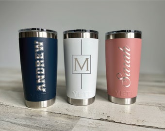 Personalized Laser Engraved 20 oz. Tumbler: Wedding, Teacher, and Team Gifts