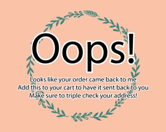 Reshipment on order