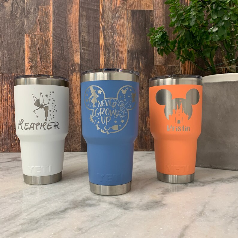 YETI Custom Disney Laser Engraved DuraCoat Tumbler 20oz 30oz Etsy