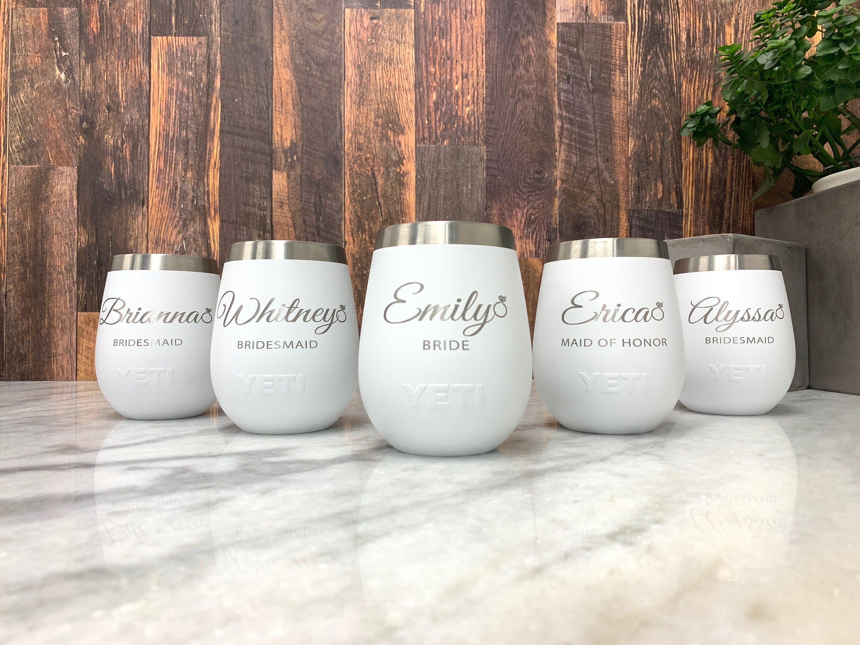 YETI Wine Tumbler Engraved- Bridal Party - Wedding Gift-Yeti Wine Cup…