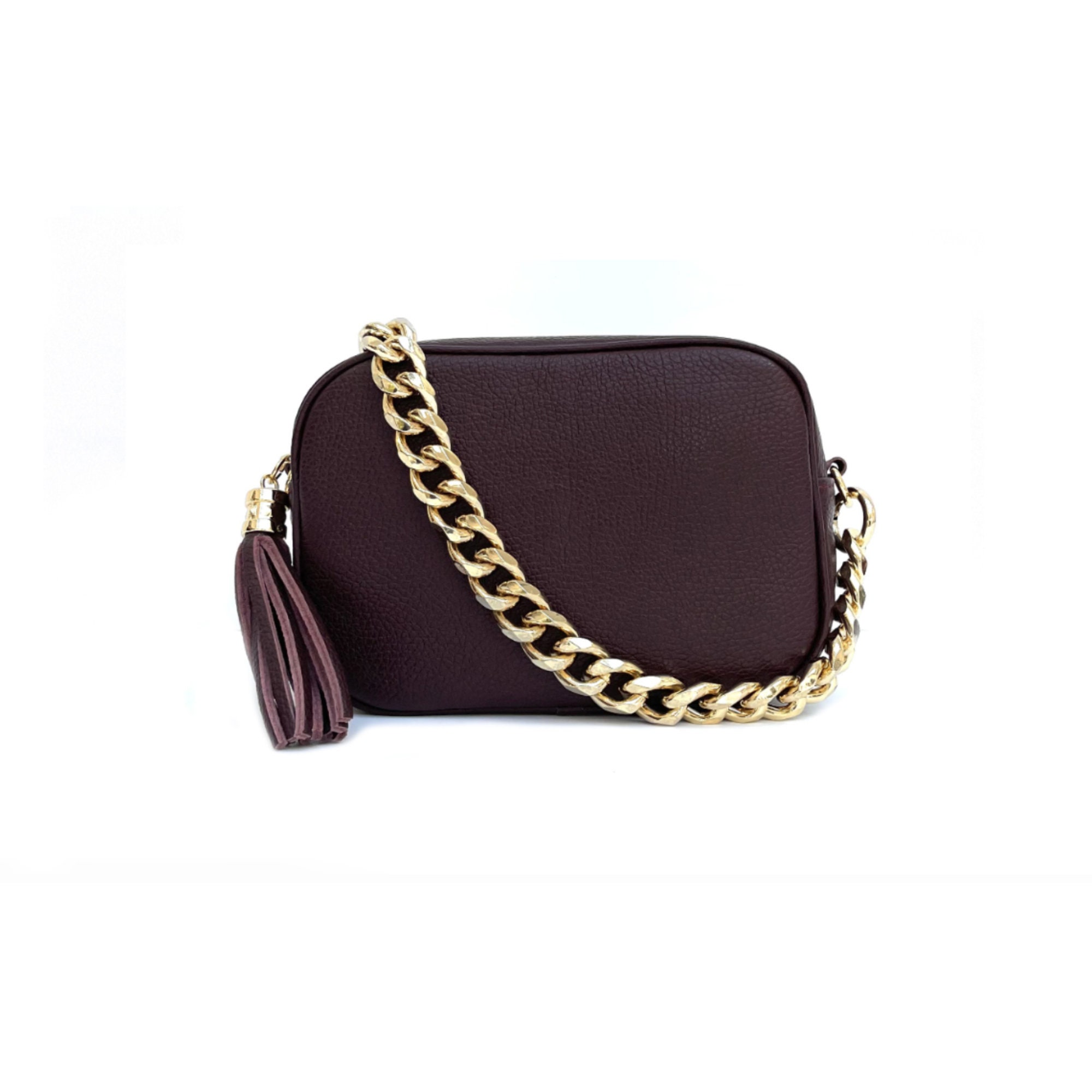 Gold chain cross body best sale bag