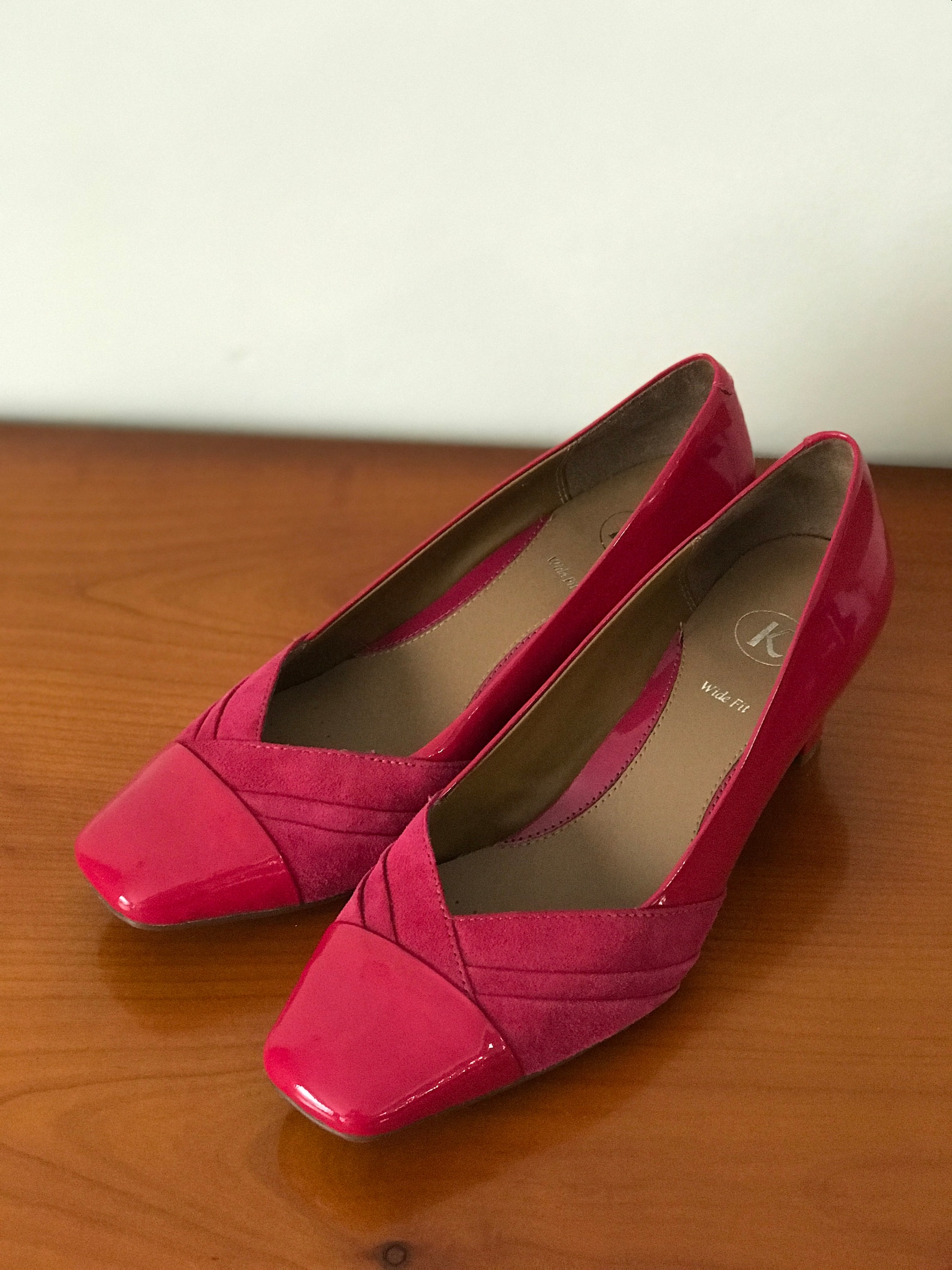 Cerise Pink two tone wide fit Court K Shoes Etsy